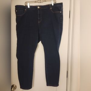 Tahari Kelly Dark Jean 22W Mid-rise Skinny